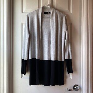 Two-Tone Open-Front Cardigan Size Small